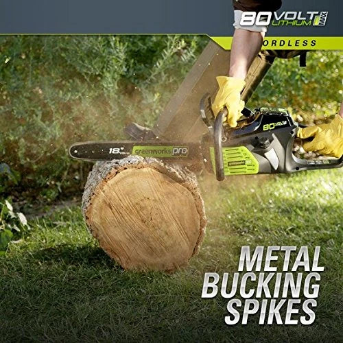 Greenworks Pro 80V 18-Inch Brushless Cordless Chainsaw, Tool Only GCS80450